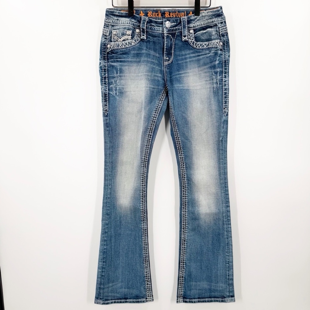 Rock Revival Donna Mid Rise Boot Cut Jeans